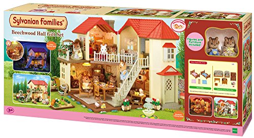 SYLVANIAN FAMILIES - Casa de muñecas con 2 Caracteres, mobiliario e iluminación (5171)