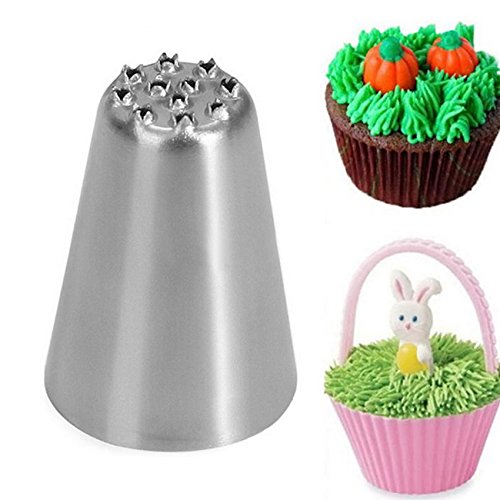 Symphonyw 2, 3pcs hierba de acero inoxidable de glaseado de tubería de boquilla de puntas para pastel fondant cupcake