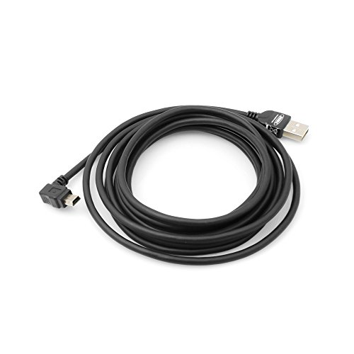 SYSTEM-S - Cable Mini USB (3 m, Conector acodado 90 Grados a la Izquierda)