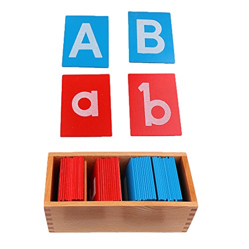 Tableta de Madera Montessori para Aprendizaje Letras Minúsculas Mayúsculas Alfabeto Juguetes Educativo Preescolar para Niños