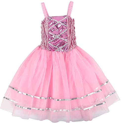 Tacobear Disfraz Hada Niña Disfraz Mariposa con Alas Hada Vestido Diademas Corona Flores Varitas Magicas Hada Mariposa Princesa Disfraces Accesorios Regalos Fiesta Cumpleaños para Niñas Niños (Rosa)