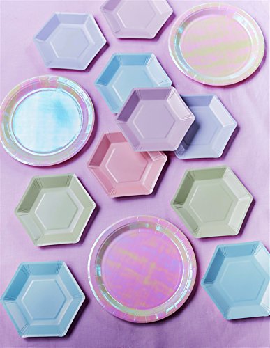 Talking Tables pequeñas placas hexagonales de colour pastel. ‘We heart Pastel.’Cartón. Multicolor.