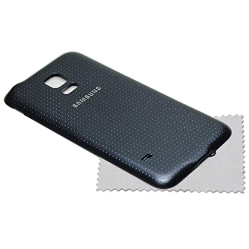 Tapa de batería para Samsung Original para Samsung Galaxy S5 Mini (G800F) Negro + mungoo Pantalla paño de Limpieza