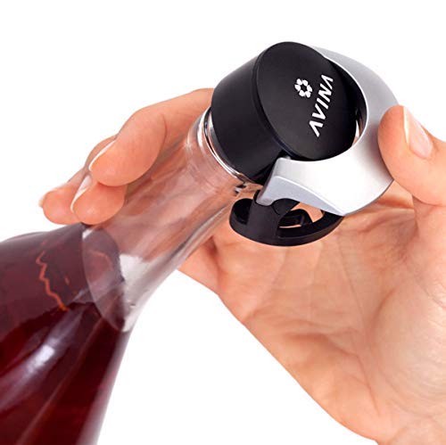 Tapón de botella de vino – tapón de bloqueo para almacenamiento de botellas abiertas a prueba de fugas, conserva el vino para otro día con un corcho de ahorro de presión