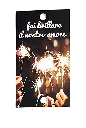 Tarjetas para bengalas, Fait brillare il nostros amore, para tus invitados de boda (texto en italiano)