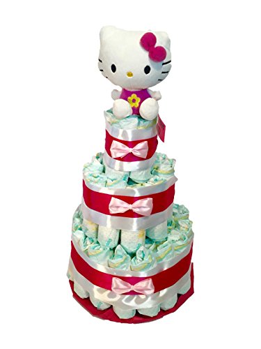 Tarta de pañales DODOT Hello Kitty rosa Momentosgourmet