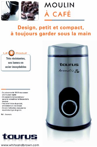 Taurus Aromatic 150 Molinillo de Café, W, Acero inoxidable