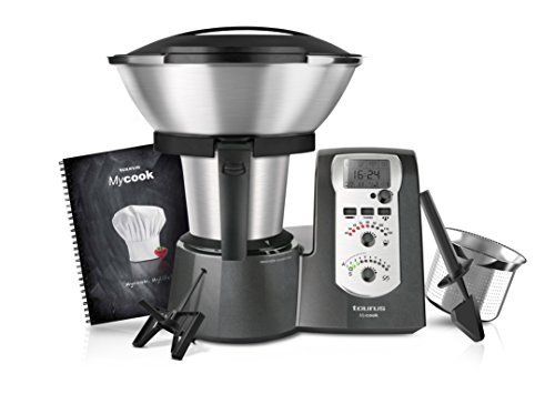 Taurus Mycook Legend - Robot de Cocina por Inducción de 40 a 120º C, analogico, incluye un recetario impreso con 250 recetas riquísimas, 1600 W, Negro