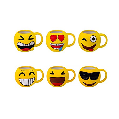 Taza con emoticonos. Pack de 6 unidades