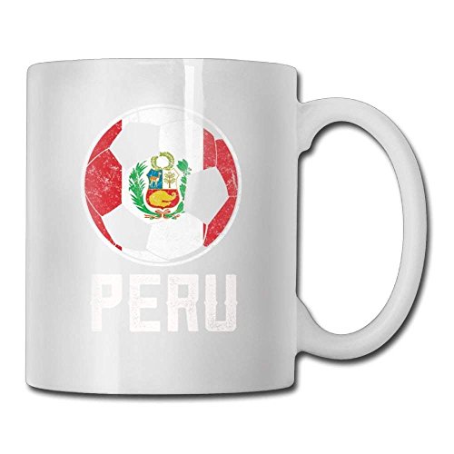 Taza de café con bandera de Perú de 11 onzas para hombre, de cerámica, ideal como regalo para tu familia y amigos