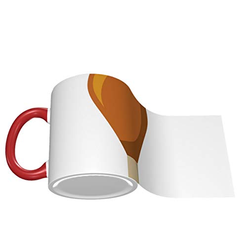 Taza de café con diseño de comida rápida, taza de cerámica de 11 oz