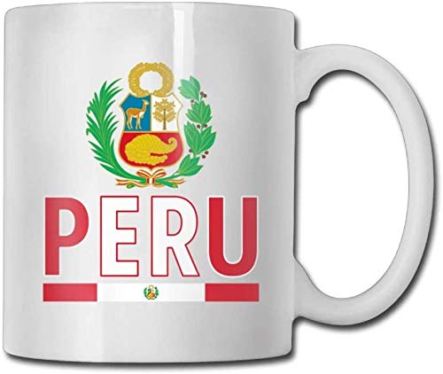 Taza de café con la bandera de Perú, de cerámica, regalo de aniversario de papá, taza de té, regalo perfecto para tu familia y amigos