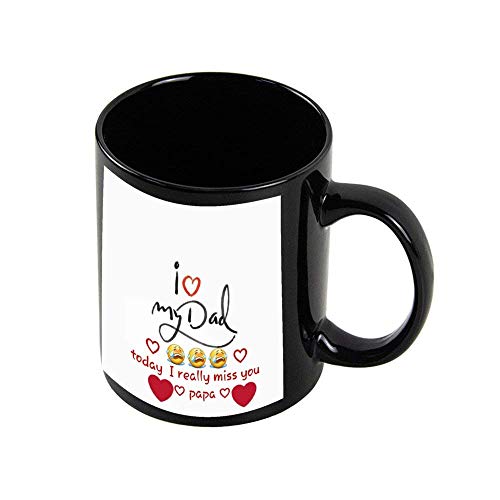 Taza de café de cerámica para el Día del Padre, taza de café con texto en inglés «Father I Love You» para oficina, hogar, taza de té decorativa, regalo para mujeres y hombres, 11oz