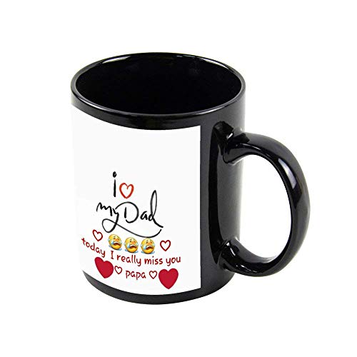 Taza de café de cerámica para el Día del Padre, taza de café con texto en inglés «Father I Love You» para oficina, hogar, taza de té decorativa, regalo para mujeres y hombres, 11oz