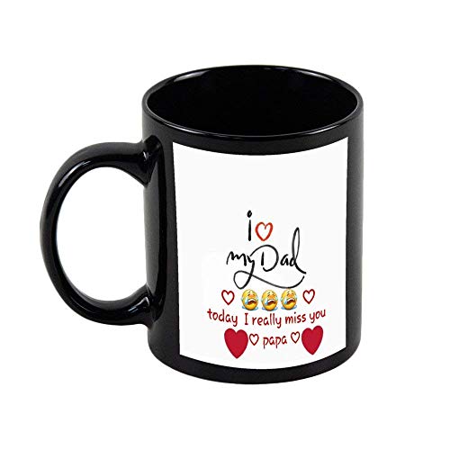 Taza de café de cerámica para el Día del Padre, taza de café con texto en inglés «Father I Love You» para oficina, hogar, taza de té decorativa, regalo para mujeres y hombres, 11oz