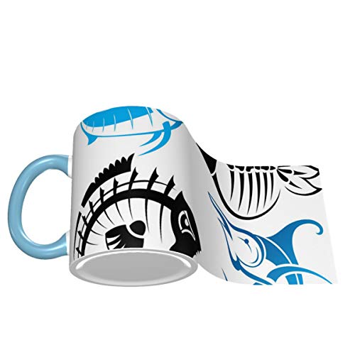 Taza de café Fish Icons Taza de cerámica de 11 oz