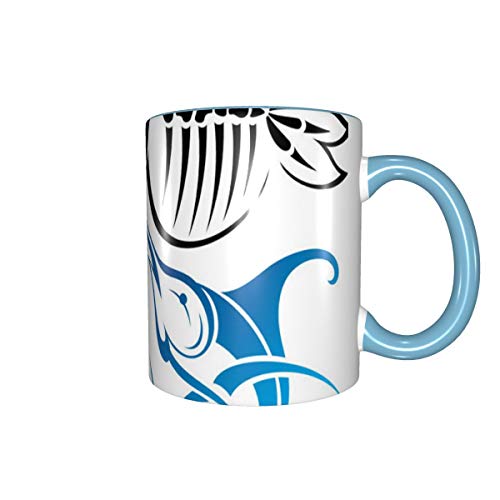 Taza de café Fish Icons Taza de cerámica de 11 oz