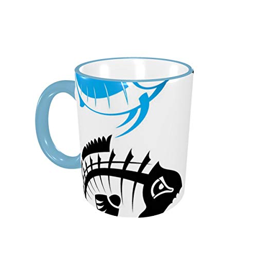 Taza de café Fish Icons Taza de cerámica de 11 oz