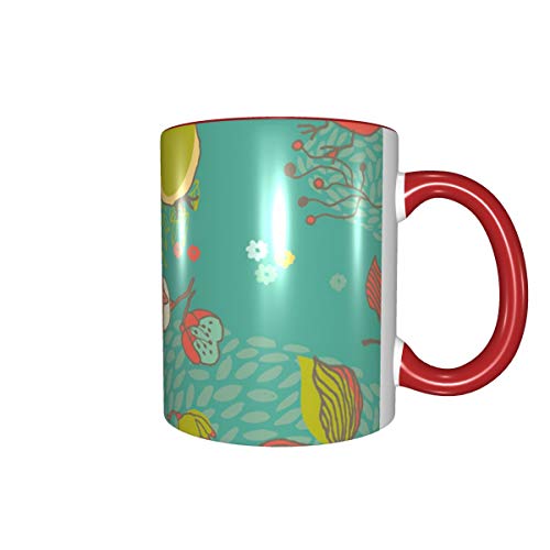 Taza de café Fruit With Bird Taza de cerámica de 11 oz