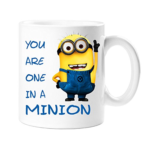  Taza de té Gru mi villano favorito con el texto "One in a Minion", de 312 gr, ideal para regalar en cualquier ocasión.