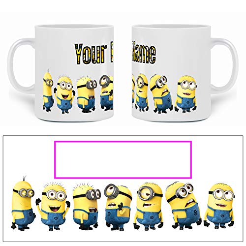 Taza grande con diseño de Minion de 325 ml, personaliza cómo quieres