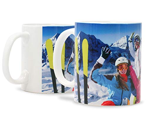 Tazas Personalizadas con Tus Fotos y Texto | Tazas de cerámica Apto para microondas y lavavajillas | Color: Blanco