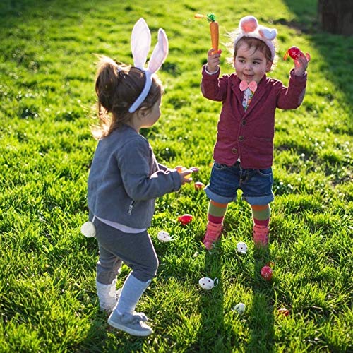 TAZEMAT 4 Unidades Conjunto de Disfraz de Conejo Diadema de Oreja de Conejo Pajarita Cola para Niñas Adultos Disfraz de Conejita Accesorio para Fiestas Pascua Despedida de Soltera Cosplay