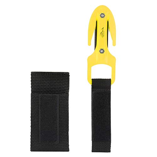 Tbest Cuchillo de Corte de Buceo,Cortador de Buceo Línea de Buceo Mano Cortador ABS Cuchillo de Corte Buceo Secante Cuchillo de Corte de Buceo Equipo de Buceo y Pesca Submarina(Oro)