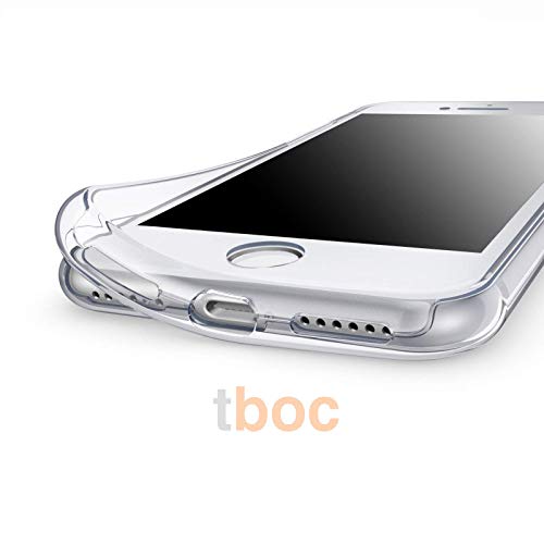 TBOC Funda para Apple iPhone 7 - iPhone 8 (4.7") - Carcasa [Transparente] Completa [Silicona TPU] Doble Cara [360 Grados] Protección Integral Total Delantera Trasera Lateral Móvil Resistente Golpes