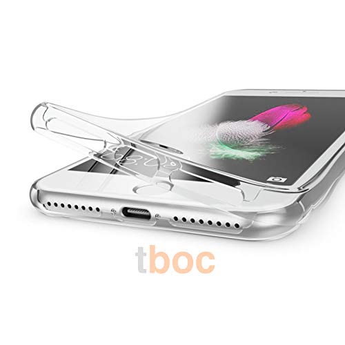 TBOC Funda para Apple iPhone 7 Plus - iPhone 8 Plus [5.5"] - Carcasa [Transparente] Completa [Silicona TPU] Doble Cara [360 Grados] Protección Integral Total Delantera Trasera Lateral Móvil Resistente