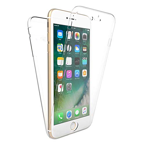 TBOC Funda para Apple iPhone 7 Plus - iPhone 8 Plus [5.5"] - Carcasa [Transparente] Completa [Silicona TPU] Doble Cara [360 Grados] Protección Integral Total Delantera Trasera Lateral Móvil Resistente