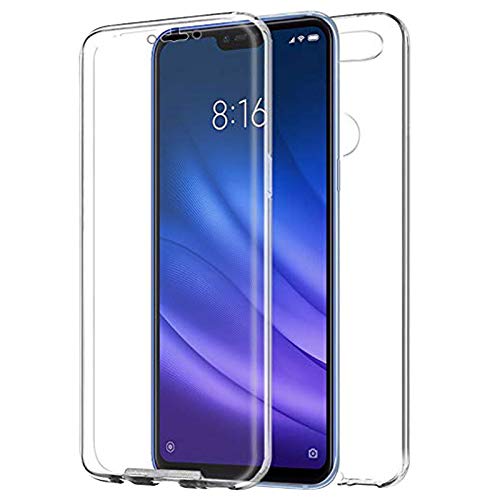 TBOC Funda para Xiaomi Mi 8 Lite - Mi8 Lite [6.26"] - Carcasa [Transparente] Completa [Silicona TPU] Doble Cara [360 Grados] Protección Integral Total Delantera Trasera Lateral Móvil Resistente Golpes