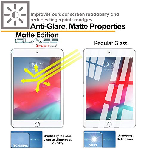 TECHGEAR Antirreflejo Protector de Pantalla para iPad Mini 4, iPad Mini 5 2019 - Mate Vidrio Edición Protector de Pantalla de Vidrio Templado Compatible con Apple iPad Mini 5/4