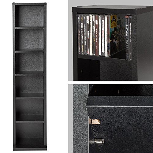 TecTake Estante de CD DVD Shelf archivado 102 CDs DVDs (Negro | no. 401701)