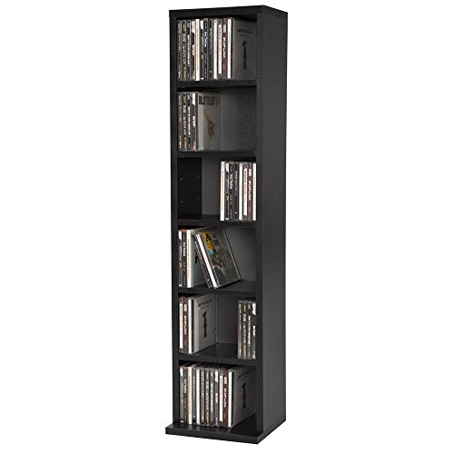 TecTake Estante de CD DVD Shelf archivado 102 CDs DVDs (Negro | no. 401701)