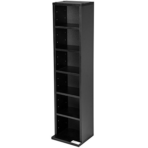 TecTake Estante de CD DVD Shelf archivado 102 CDs DVDs (Negro | no. 401701)