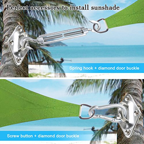 TedGem Kit de Fijación para Vela de Jardín, Kit de Montaje para Toldo,Kit de Fijación de Vela de Sombra,Heavy Duty Sun Shade Sail Hardware Kit para Triángulo,Cuadrado,Rectángulo,Accesorios de