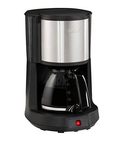 Tefal CM 3708 Cafetera de Goteo, 1000 W, 1.25 litros, 43 Decibeles, Negro/Acero Inoxidable