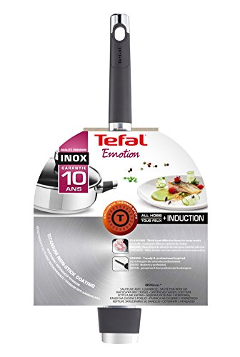 Tefal E8243314 Emotion - Sartén Honda (Acero Inoxidable, 43 x 27 x 10 cm)