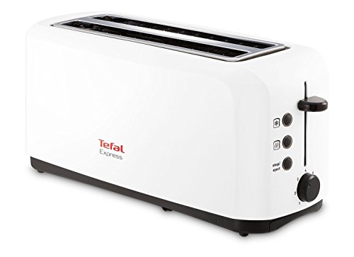 Tefal Express 2 Tostadora, 1400 W, Acero Inoxidable/plastico, 2 Ranuras, blanco