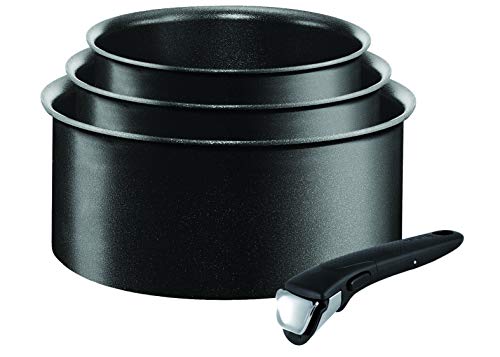 Tefal Ingenio - Set de cacerolas de inducción, color negro