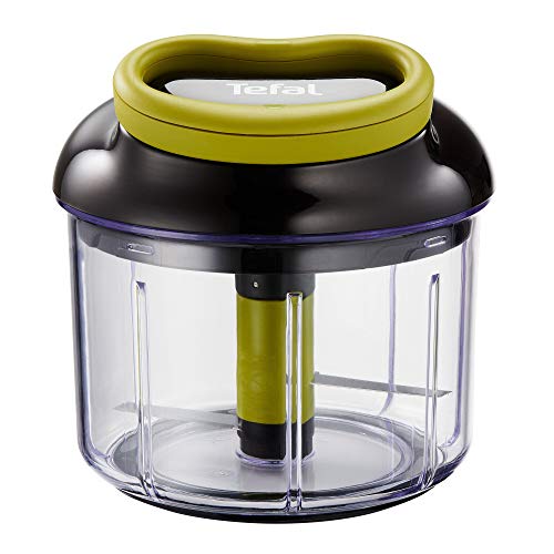 Tefal K13204 Negro, Verde, Transparente picadora Manual de Alimentos - Picadoras manuales de Alimentos (Negro, Verde, Transparente, Acero Inoxidable, 0,9 L, China, 144 mm, 13,7 cm)