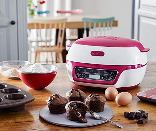 Tefal KD8018 Cake Factory Máquina para hacer pasteles, 1200 W, plástico, blanco/morado