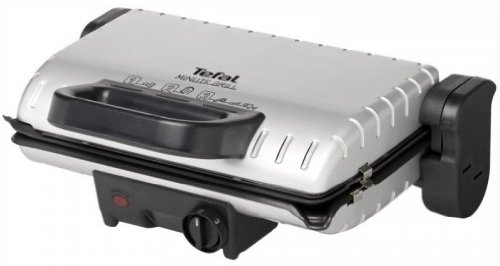 Tefal Minute Grill GC2050 Parilla Eléctrica, 1600 W, Acero Inoxidable, Negro/Plateado