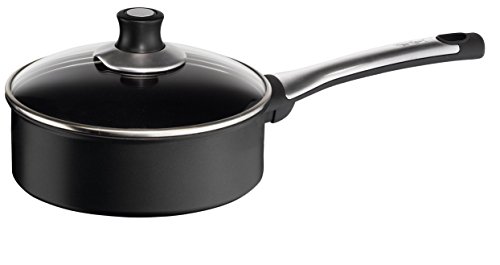 Tefal Talent E44032 Sartén Honda con Tapa, 24 Cm, Aluminio, Negro