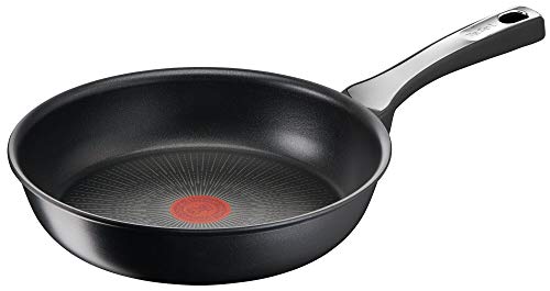 Tefal Unlimited On Sartén 24 cm con revestimiento ultra resistente, thermo-signal, apta para gas, vitrocerámica, eléctricas e inducción, apto para horno hasta 175º, forma profunda