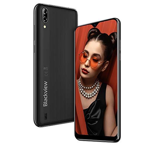 Teléfono Móvil, Blackview A60 Smartphone de 6.1" (19.2:9) Waterdrop Screen Movil, 16GB ROM, 128GB SD, 13MP+2MP+5MP, Android 8.1 Teléfono Libre Dual SIM, 4080mAh Batería