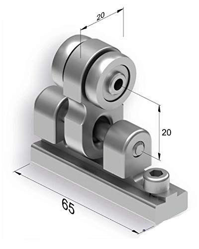 Teletoldo Polea para guía de pérgola (Repuesto) (Blanco)