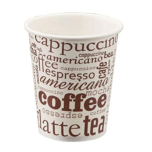 TELEVASO - 1000 uds - Vaso de cartón para café Vending - Capacidad de 237 ml (8 oz) - Desechables y reciclables - Ideal para Bebidas Calientes como café, té, Leche, infusiones