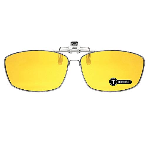 TERAISE Clip En Gafas De Conducir Nocturnas/Clip Para Hombres En Gafas De Sol Con Función Abatible Para Conducir Deportes Al Aire Libre